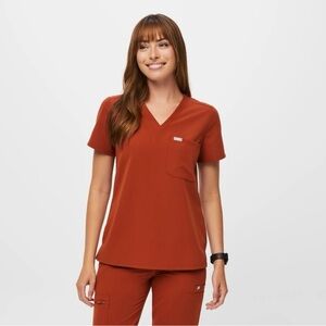 Figs Orange Auburn Jogger Set